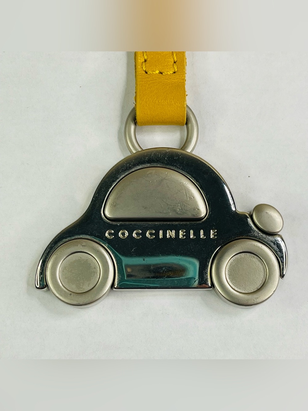 Coccinelle Car Keys Beetle Cute Car Keychain Real Leather Made in Italy